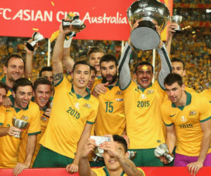 Hình ảnh Australia lần đầu đăng quang Asian Cup
