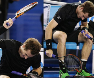 Thua Djokovic, Murray cay cú đập tan vợt