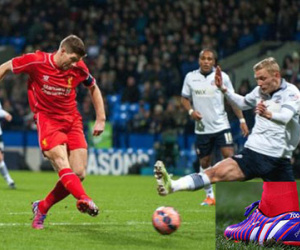 Gerrard đi đôi giày đặc biệt trong ngày gia nhập "ngôi đền 700" của Liverpool