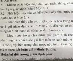 Vụ nước ngọt Tân Hiệp Phát có ruồi: Chai nước có dấu vết biến dạng
