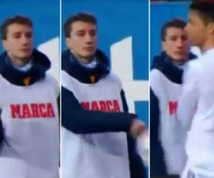 Cậu bé nhặt bóng khinh Cris Ronaldo ra mặt