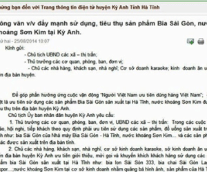 Huyện Kỳ Anh lại "ép" nhà hàng tiêu thụ bia Sài Gòn