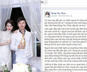 Hoa hậu Đặng Thu Thảo lên tiếng về chuyện lên xe hoa