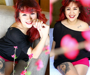 9X Hà Nội xăm chân dung chính mình lên chân gây chú ý