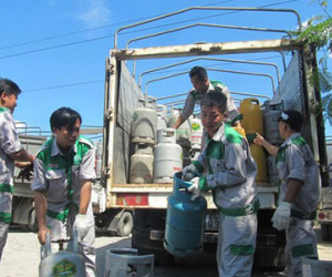 Gas tăng giá thêm 5.000 đồng/bình 12 kg