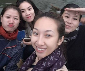 Trang Trần đi chùa Hương sau khi được tại ngoại