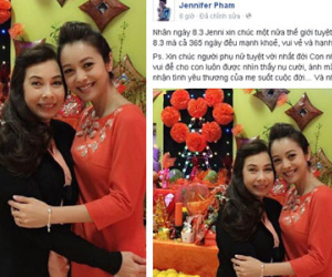 Jennifer Phạm khoe ảnh mẹ trẻ đẹp như hai chị em