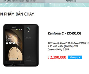 Asus mở cửa hàng trực tuyến bán Zenfone tại Việt Nam