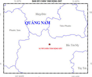 Động đất 2,9 độ richter tại thủy điện Sông Tranh