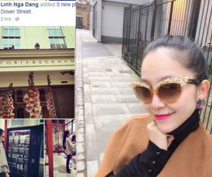 Linh Nga khoe ảnh mua sắm tại cửa hàng của Victoria Beckham