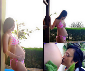 Lê Kiều Như mặc bikini, khoe bụng bầu 6 tháng