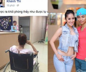Fans xót xa trước hình ảnh ngồi xe lăn của Khánh Thi