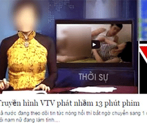 Kẻ xấu tung tin VTV phát nhầm phim khiêu dâm