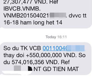 Xôn xao thông tin cô gái Hà Nội được "chuyển nhầm" 550 triệu vào tài khoản