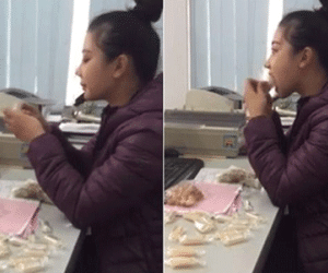 Clip: Cô gái Hải Phòng vừa ăn vừa hát