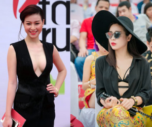 Người đẹp Việt mặc hở bạo đi xem thời trang