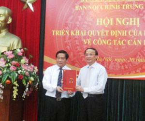 Nhân sự mới Ban Nội chính Trung ương