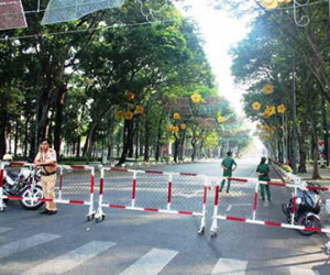 An ninh nghiêm ngặt ở TP Hồ Chí Minh dịp lễ 30/4