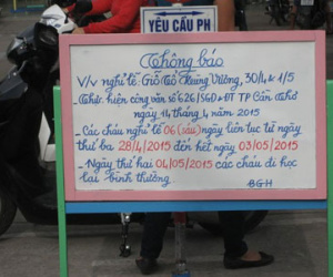 Phụ huynh ngao ngán vì trường mầm non nghỉ lễ dài ngày