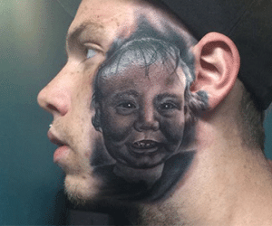 Xăm hình con lên mặt để kỷ niệm