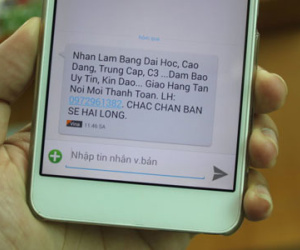 Sau “ông chú Viettel” đến tin nhắn làm bằng giả