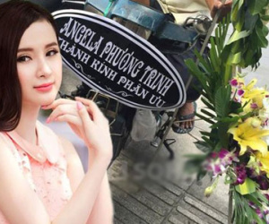 Vòng hoa viếng Duy Nhân của Angela Phương Trinh khiến nhiều người khó xử