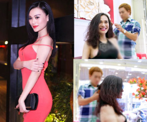 Cao Thùy Linh hớ hênh lộ "vùng nhạy cảm" khi "thả rông" vòng một