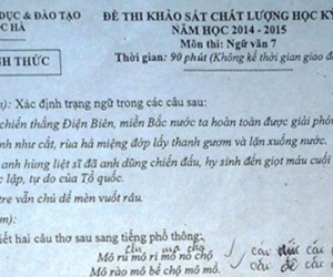 Đề thi “dịch” tiếng Hà Tĩnh sang… tiếng phổ thông