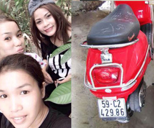 Tóm gọn hotgirl đi Vespa vào trung tâm thương mại... ăn trộm