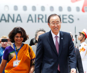 Tổng thư ký LHQ Ban Ki-Moon đã đến Việt Nam