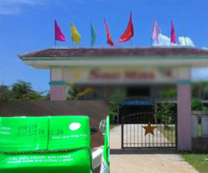 Trường Mầm non khen thưởng cuối năm bằng sữa hết hạn
