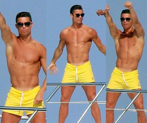 Ronaldo nhảy điệu vũ, khoe thân giữa biển khơi