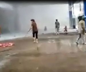 Clip: Cháy cây xăng tại Quảng Ninh