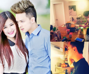 Hương Tràm đảm đang vào bếp cùng Cao Thái Sơn sau tin đồn có người yêu