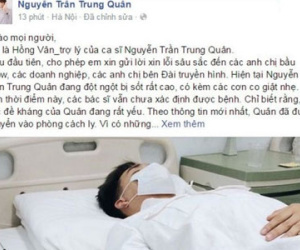 Sốt chưa rõ nguyên nhân Trung Quân phải nằm phòng cách ly