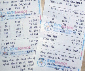 Hà Nội: Lượng điện và tiền điện nhiều hộ tăng 3 lần