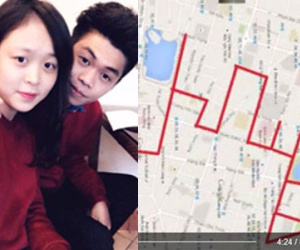 Nam sinh Hà Nội chạy bộ 10km, xếp dòng chữ AYE tặng bạn gái