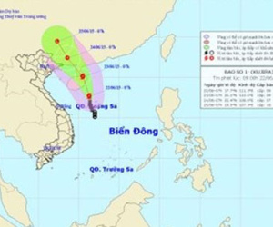 Tin mới nhất cơn bão số 1 trên biển Đông