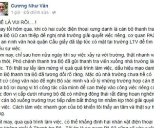 Công an vào cuộc, lộ kẻ dọa nạt trường của PGS Văn Như Cương