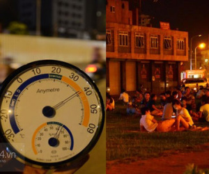Hà Nội gần 10h đêm vẫn phát ngốt bởi cái nóng 37 - 38 độ C