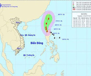 Bão LINFA giật cấp 10-11 đang hoành hành trên Biển Đông