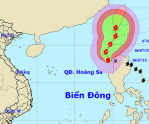 Bão cấp 9 vào biển Đông