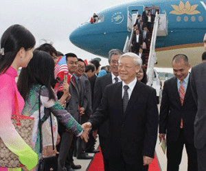 Hình ảnh Tổng Bí thư Nguyễn Phú Trọng đến Washington DC, Hoa Kỳ