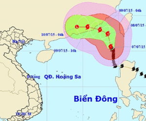 Bão Linfa tăng cấp, đổi hướng