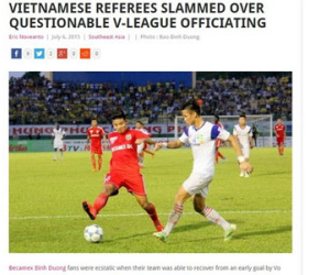 Trọng tài V-League bị "bêu riếu" trên báo bóng đá danh tiếng châu Á