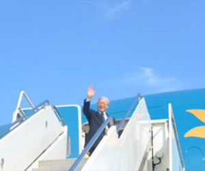 Trên chuyên cơ, Tổng Bí thư gửi điện cảm ơn Tổng thống Obama