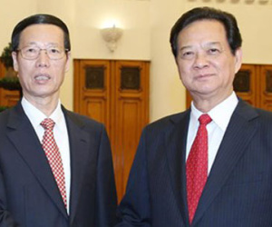 Thủ tướng Nguyễn Tấn Dũng tiếp Phó Thủ tướng Quốc vụ viện Trung Quốc