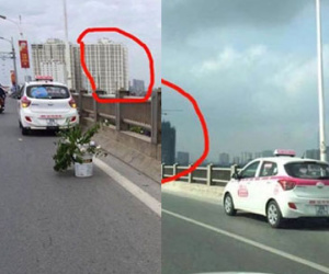 Taxi đỗ trên cầu Vĩnh Tuy: Trần tình của người liên quan