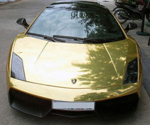 Siêu xe Lamborghini Gallardo vàng bóng duy nhất tại Hà Nội