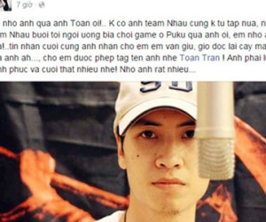 An Nguy và bạn bè viết status nhớ một năm ngày mất của Toàn Shinoda